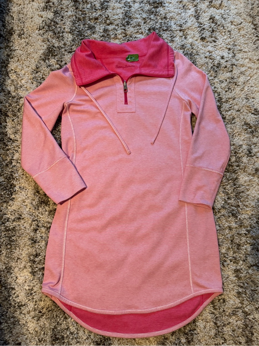 Tommy Bahama Two-Tone Pink Zip Hoodie
